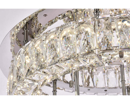 Elegant Monroe Led Flush Mount - Chrome, L 22", 2 Lights (3503F22L2C)