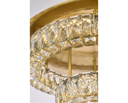 Elegant Monroe Led Flush Mount - Gold, L 22", 2 Lights (3503F22L2G)