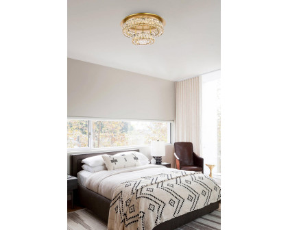 Elegant Monroe Led Flush Mount - Gold, L 22", 2 Lights (3503F22L2G)