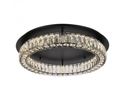 Elegant Monroe Led Flush Mount - Black, L 26" (3503F26BK)