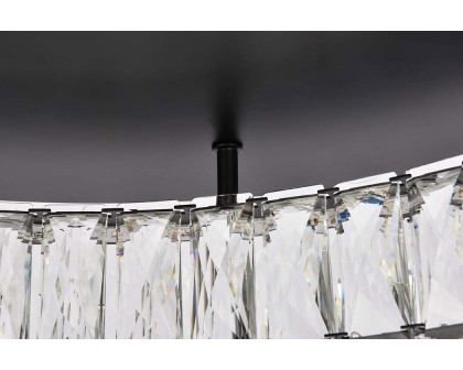 Elegant Monroe Led Flush Mount - Black, L 26" (3503F26BK)