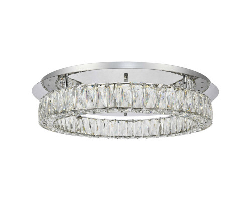 Elegant Monroe Led Flush Mount - Chrome, L 26" (3503F26C)