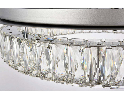 Elegant Monroe Led Flush Mount - Chrome, L 26" (3503F26C)