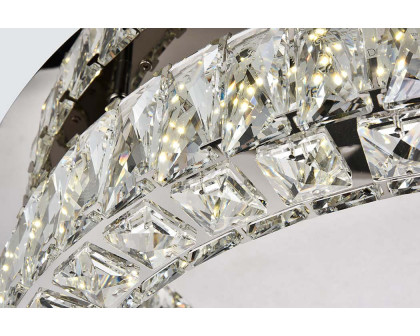 Elegant Monroe Led Flush Mount - Chrome, L 26" (3503F26C)