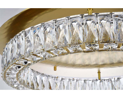 Elegant Monroe Led Flush Mount - Gold, L 26" (3503F26G)