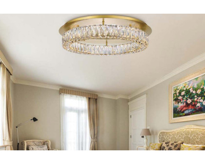 Elegant Monroe Led Flush Mount - Gold, L 26" (3503F26G)