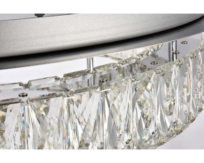 Elegant Monroe Led Flush Mount - Chrome, L 26", 2 Lights (3503F26L2C)