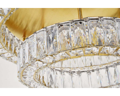 Elegant Monroe Led Flush Mount - Gold, L 26", 2 Lights (3503F26L2G)