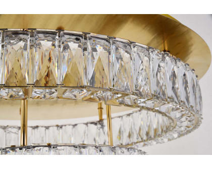 Elegant Monroe Led Flush Mount - Gold, L 26", 2 Lights (3503F26L2G)