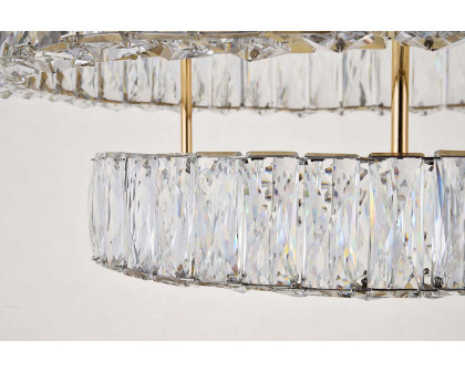 Elegant Monroe Led Flush Mount - Gold, L 26", 2 Lights (3503F26L2G)