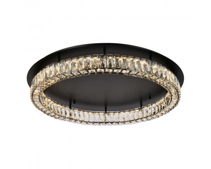 Elegant Monroe Led Flush Mount - Black, L 33" (3503F33BK)