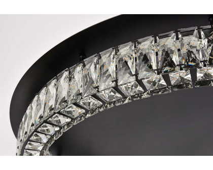 Elegant Monroe Led Flush Mount - Black, L 33" (3503F33BK)