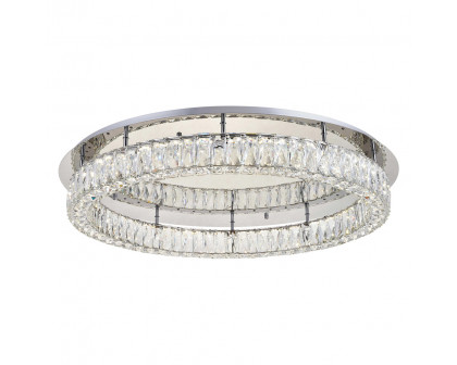 Elegant Monroe Led Flush Mount - Chrome, L 33" (3503F33C)