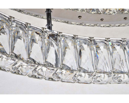 Elegant Monroe Led Flush Mount - Chrome, L 33" (3503F33C)