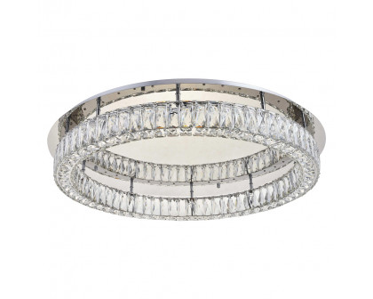 Elegant Monroe Led Flush Mount - Chrome, L 33" (3503F33C)