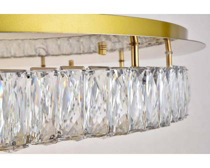 Elegant Monroe Led Flush Mount - Gold, L 33" (3503F33G)