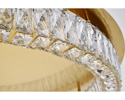 Elegant Monroe Led Flush Mount - Gold, L 33" (3503F33G)