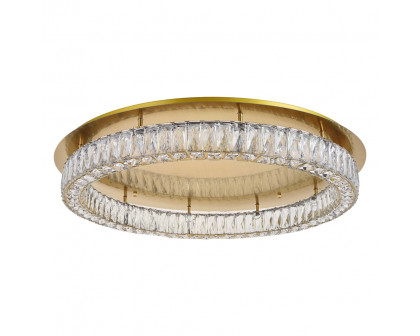 Elegant Monroe Led Flush Mount - Gold, L 33" (3503F33G)