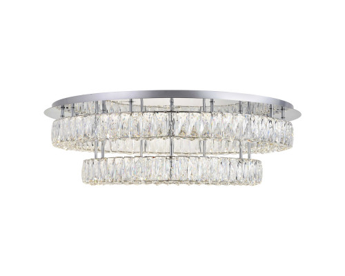 Elegant Monroe Led Flush Mount - Chrome, L 33", 2 Lights (3503F33L2C)