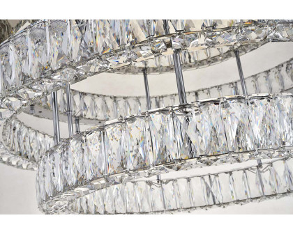 Elegant Monroe Led Flush Mount - Chrome, L 33", 2 Lights (3503F33L2C)