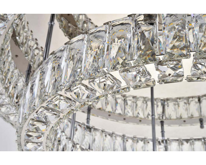 Elegant Monroe Led Flush Mount - Chrome, L 33", 2 Lights (3503F33L2C)