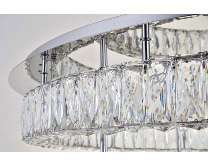 Elegant Monroe Led Flush Mount - Chrome, L 33", 2 Lights (3503F33L2C)