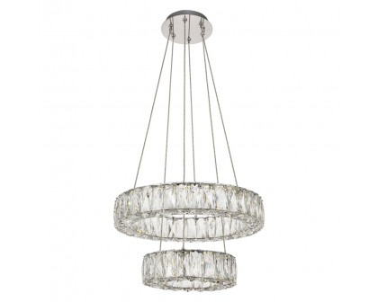 Elegant Monroe 5 Tier Led Chandelier - Chrome, L 17.7" (3503G18C)