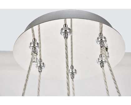 Elegant Monroe 5 Tier Led Chandelier - Chrome, L 17.7" (3503G18C)