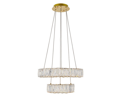 Elegant Monroe 5 Tier Led Chandelier - Gold, L 17.7" (3503G18G)