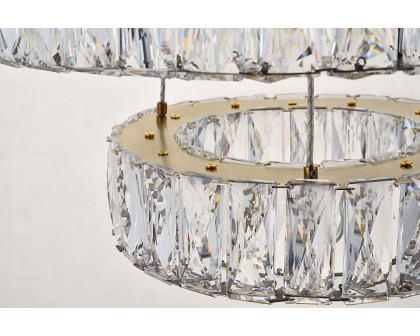 Elegant Monroe 5 Tier Led Chandelier - Gold, L 17.7" (3503G18G)