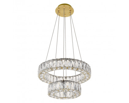 Elegant Monroe 5 Tier Led Chandelier - Gold, L 17.7" (3503G18G)