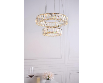 Elegant Monroe 5 Tier Led Chandelier - Gold, L 17.7" (3503G18G)