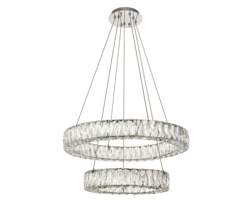 Elegant Monroe 5 Tier Led Chandelier - Chrome, L 23.6" (3503G24C)