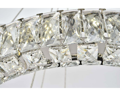 Elegant Monroe 5 Tier Led Chandelier - Chrome, L 23.6" (3503G24C)