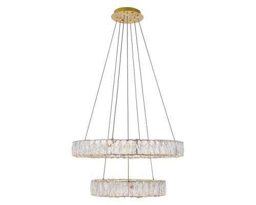 Elegant Monroe 5 Tier Led Chandelier - Gold, L 23.6" (3503G24G)