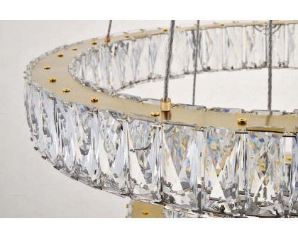 Elegant Monroe 5 Tier Led Chandelier - Gold, L 23.6" (3503G24G)