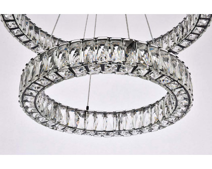 Elegant Monroe 5 Tier Led Chandelier - Black, L 28" (3503G28BK)