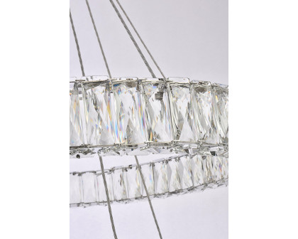 Elegant Monroe 5 Tier Led Chandelier - Chrome, L 28" (3503G28C)