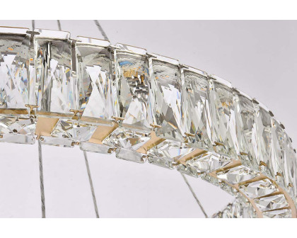 Elegant Monroe 5 Tier Led Chandelier - Gold, L 28" (3503G28G)