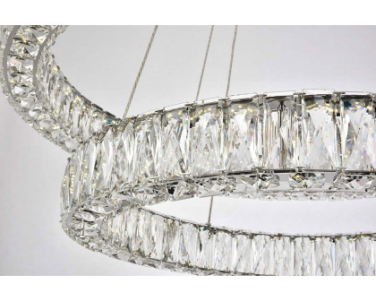 Elegant Monroe 5 Tier Led Chandelier - Chrome, L 31.5" (3503G32C)