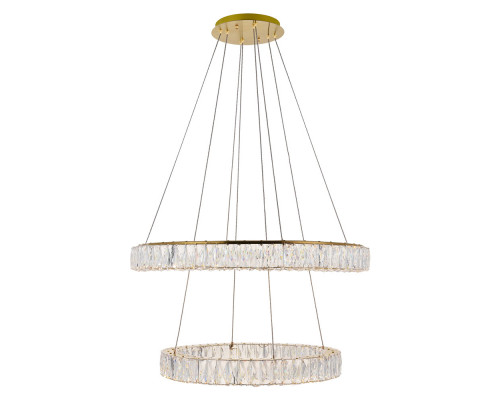 Elegant Monroe 5 Tier Led Chandelier - Gold, L 31.5" (3503G32G)