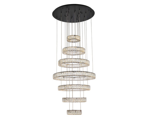 Elegant Monroe 5 Tier Led Chandelier - Black, L 34" (3503G34BK)