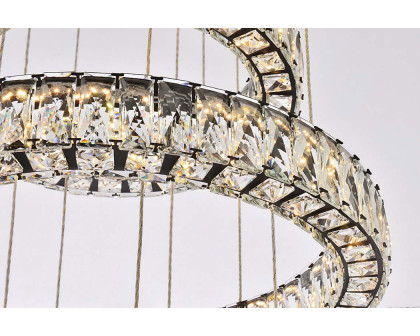 Elegant Monroe 5 Tier Led Chandelier - Black, L 34" (3503G34BK)