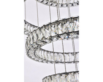 Elegant Monroe 5 Tier Led Chandelier - Black, L 34" (3503G34BK)