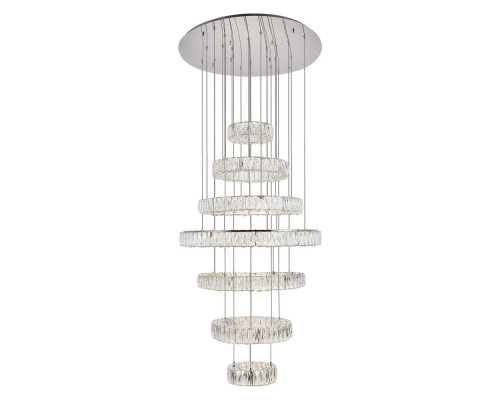 Elegant Monroe 5 Tier Led Chandelier - Chrome, L 34" (3503G34C)