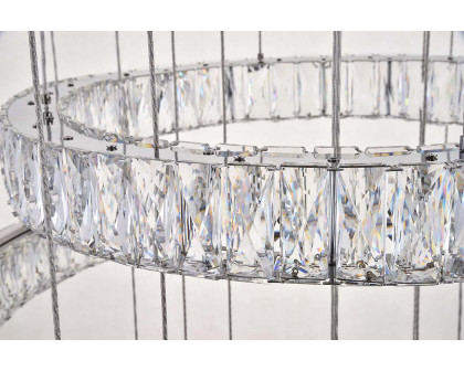 Elegant Monroe 5 Tier Led Chandelier - Chrome, L 34" (3503G34C)