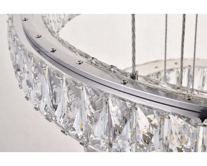 Elegant Monroe 5 Tier Led Chandelier - Chrome, L 34" (3503G34C)