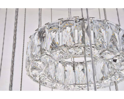 Elegant Monroe 5 Tier Led Chandelier - Chrome, L 34" (3503G34C)