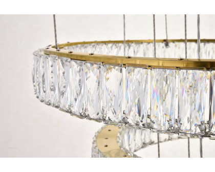 Elegant Monroe 5 Tier Led Chandelier - Gold, L 34" (3503G34G)