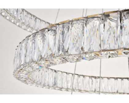 Elegant Monroe 5 Tier Led Chandelier - Gold, L 34" (3503G34G)